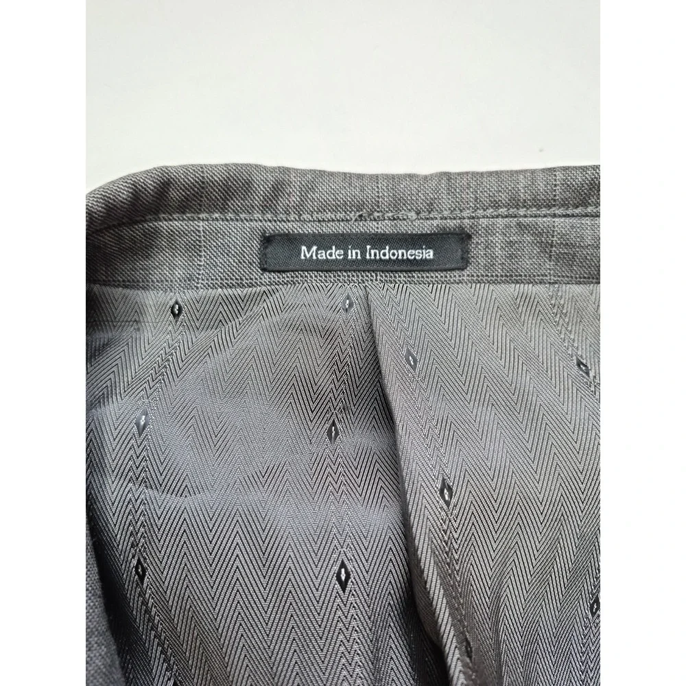 Joseph & Feiss Mens Sports Coat 44L Gray Wool 2 Button Blazer Jacket